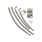 Wheel Master 4 Hose Flexible Extension Kit w Hub Mount for 22" Steel Dual Wheels 8004